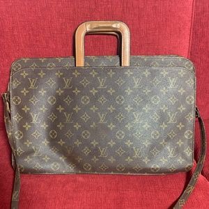 Louis Vuitton Monogram Soft-sided Briefcase w/ Retractable Handles and Strap
